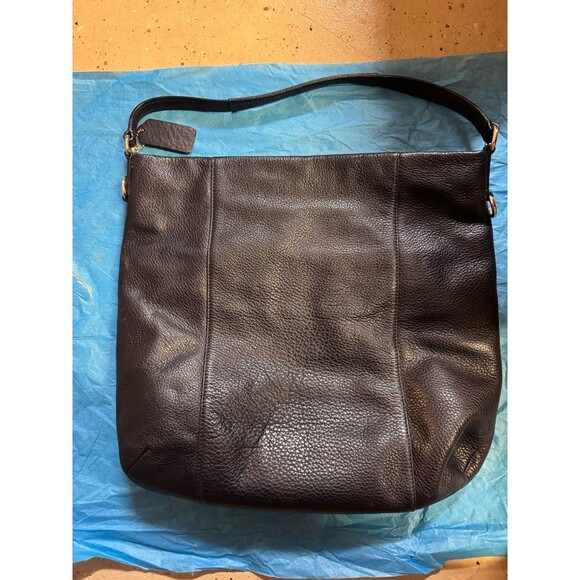 Coach Isabelle Black Pebbled Leather Hobo Bag - Picture 4 of 7
